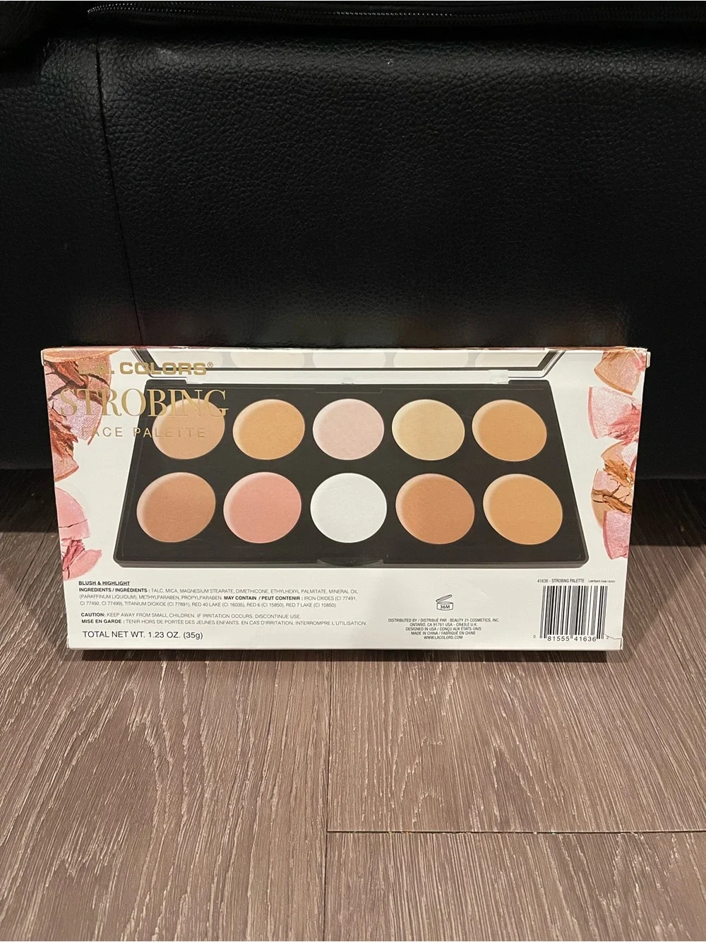 L.A. COLORS Strobing 10 Color Highlight Face Palette